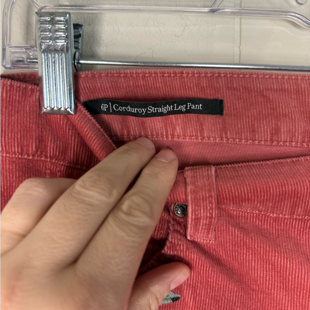 Talbots 6P Talbots Stretch Corduroy Straight Leg Pants - Mallard Embroidered - Picture 8 of 12